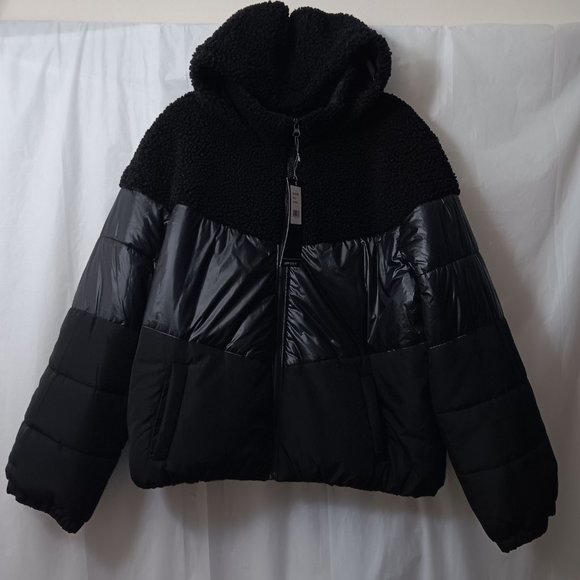 THERAPY WINTER TONAL MIX MEDIA PUFFER BOMBER JACKET - Picture 2 of 7